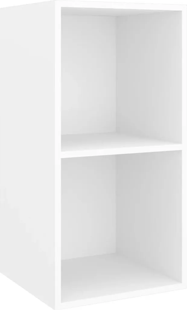 Pensile Bianco per TV e Media 37x37x72 cm - Mobile in Legno - 1
