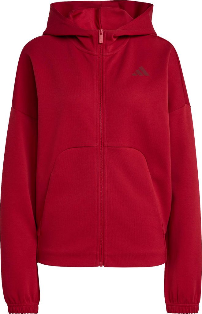 adidas W FI SL FZ Damen Kapuzenjacke / Hoodie rot rot XL