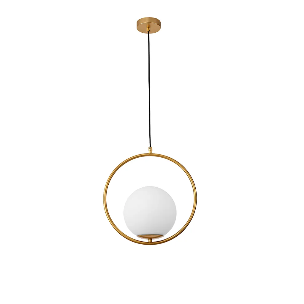 Acquista Nova Luce Obitar LED 12W | Lampadario Design Oro Opale