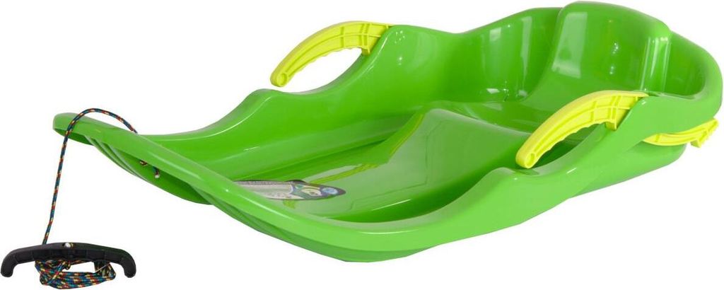 Kunststoff schlitten mit Bremsen Race S Grün Produktbild 2