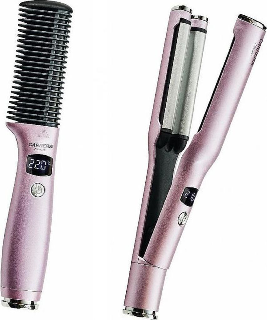 Carrera Click&Style Set – Glättbürste, Welleneisen, Lockenstab & Haarglätter mit abnehmbarem Kabel