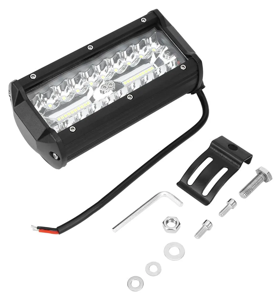 Phares LED 40 diodes 120W blanc pur 6000K pour auto et poids lourds