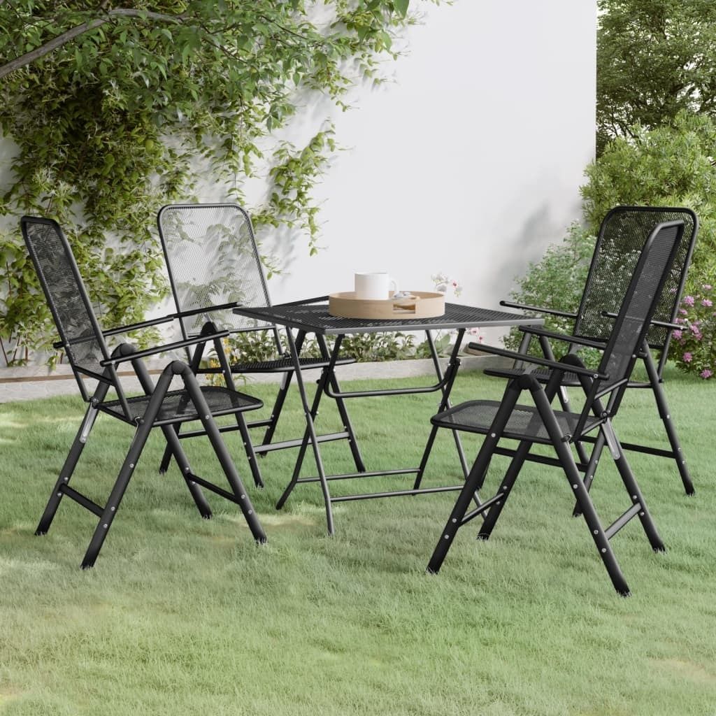 5-tlg. Garten-Essgruppe Streckgitter Anthrazit , Gartenmöbel-Sets Design 2024