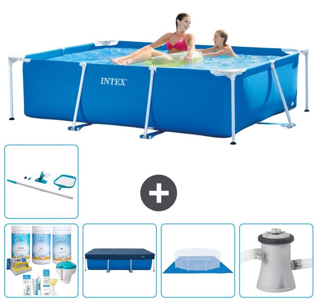 Obdĺžnikový bazén s rámom – 220x150x60 cm – 6-dielny – Obrázok produktu 