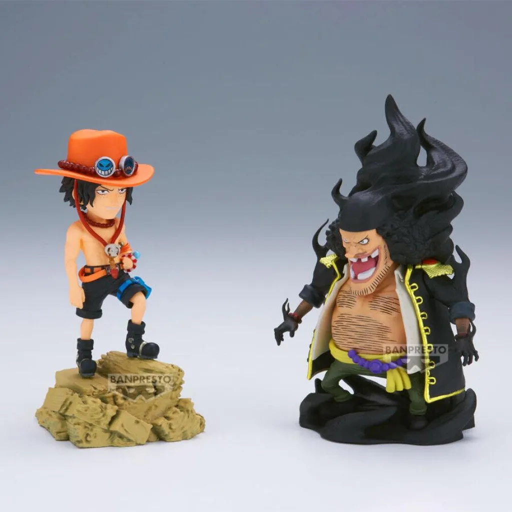Figurine One Piece Ace vs Teach Log Stories 8cm Déco Manga Compacte