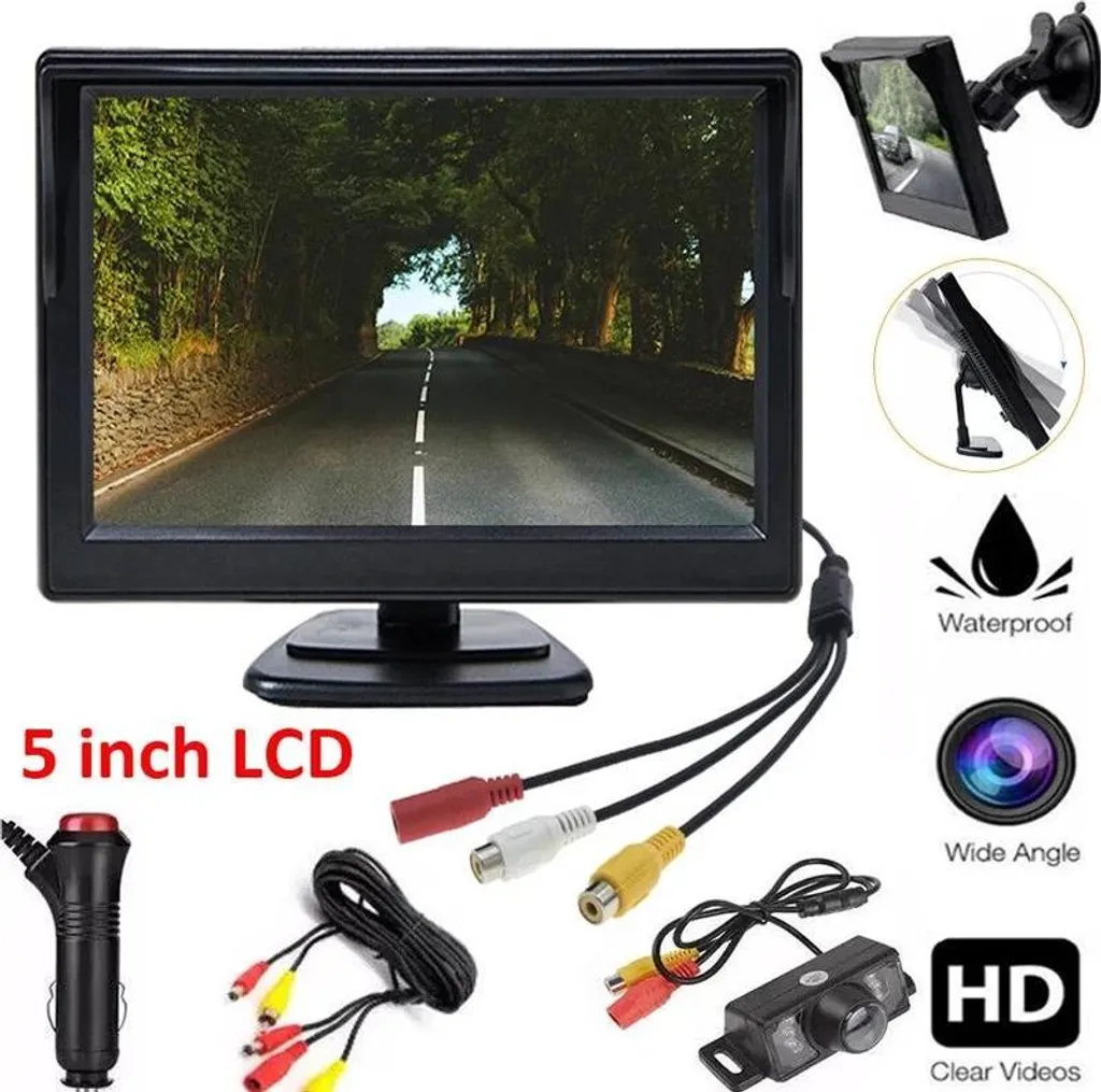 Caméra de recul pour camping-car et fourgon avec écran LCD 5 pouces