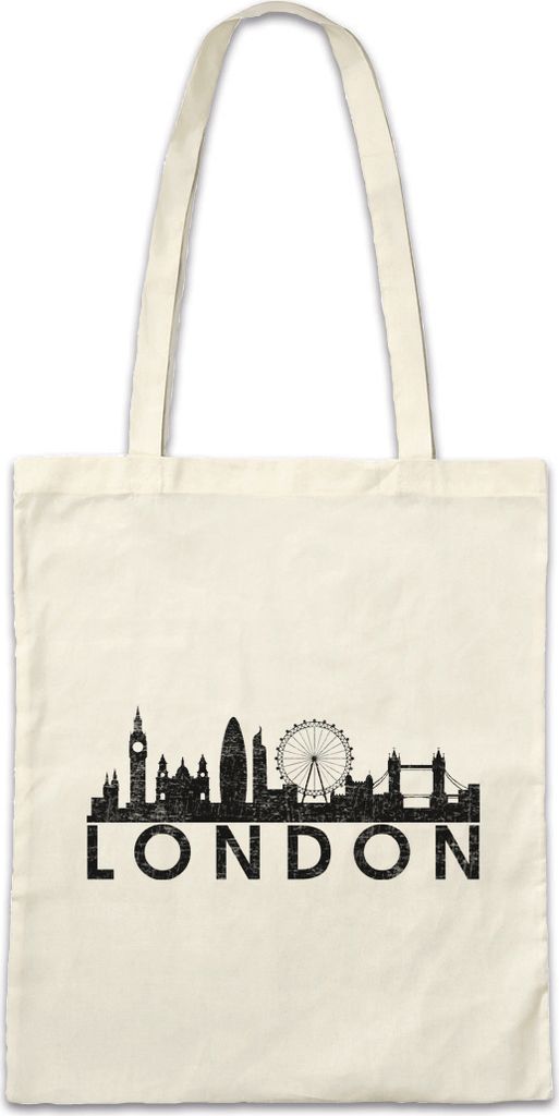 Urban Backwoods Skyline London, Stofftasche, Farbe: Beige