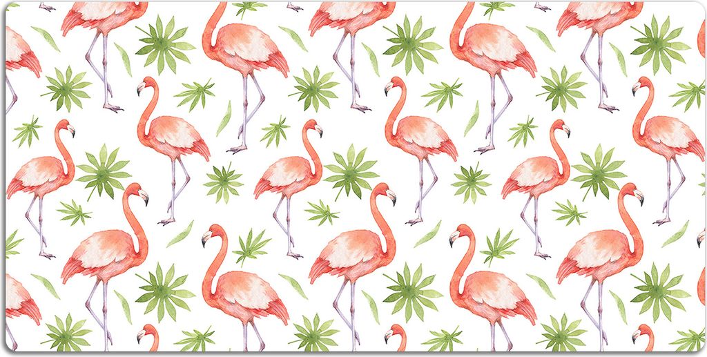 Schreibtischmatte Tischunterlage 90x45 cm Mauspad - Flamingos