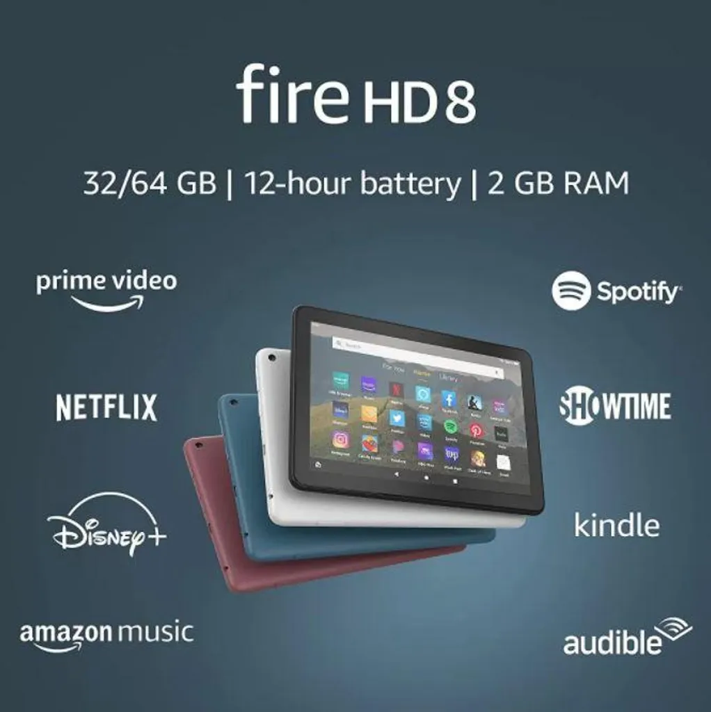 Tablette de lecture Fire HD 8 rose 32 Go idéale pour voyage et réseaux