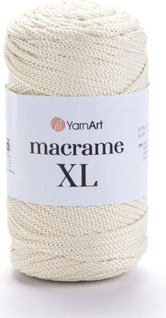 Sznurek poliestrowy YarnArt Macrame XL 3mm 137 / ecru Zdjęcie produktu 