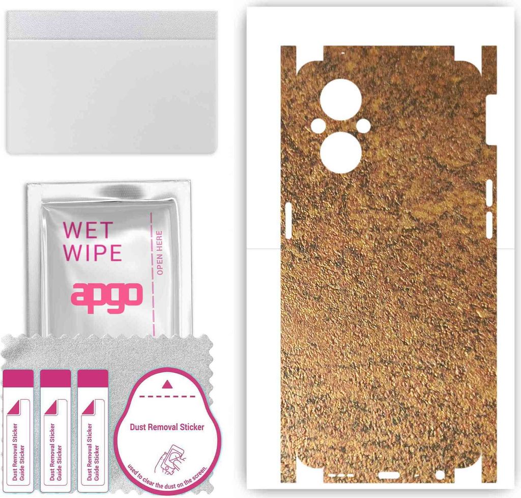 apgo Rückseite + Seiten Schutzfolie, Skin, kompatibel mit Oppo F21 Pro 5G, Hinten Displayschutzfolie aus Vinylfolie, kratzfest, einfache Montage -...