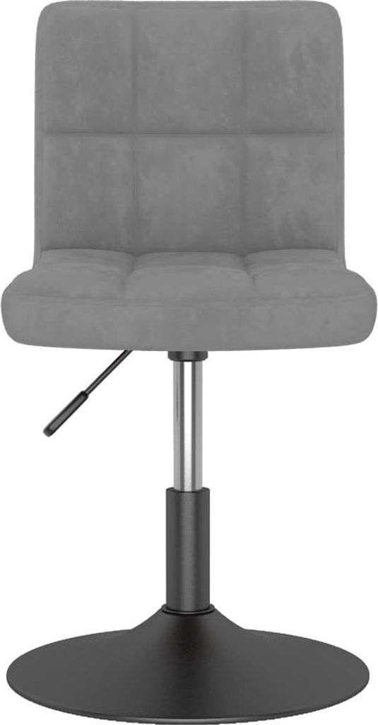 vidaXL Esszimmerstuhl Drehbar Hellgrau Samt