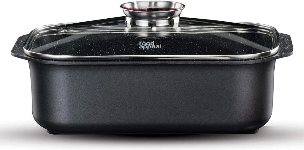 Cocotte en Marbre Noir Food Appeal Couvercle Aromatique 24cm Induction