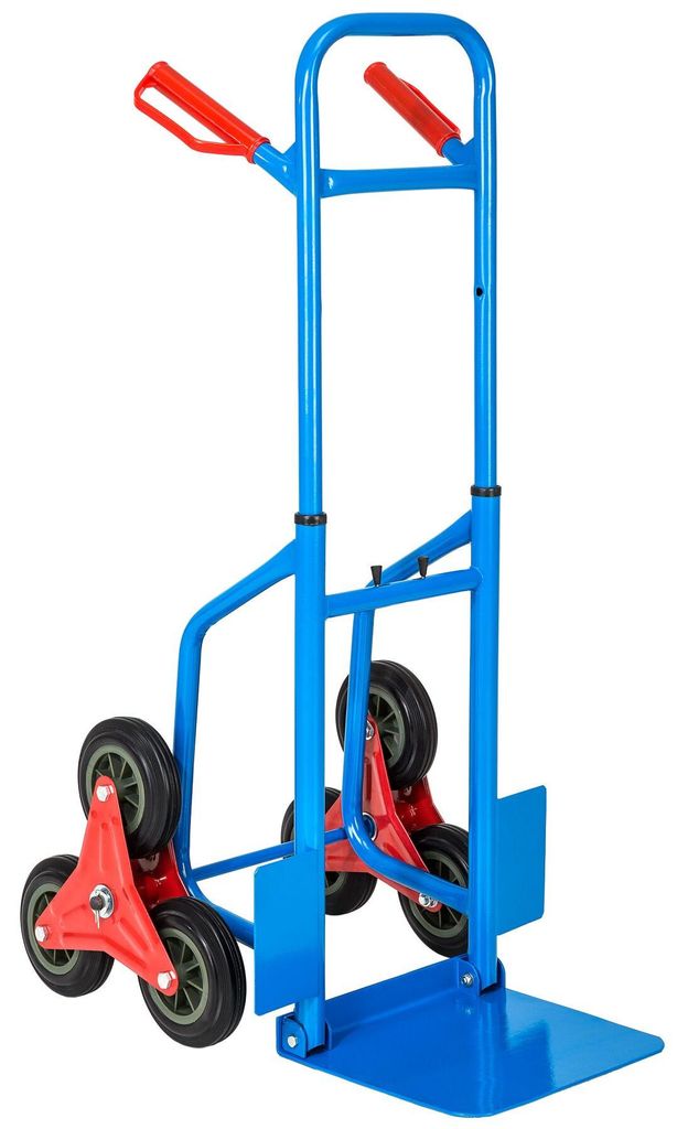 Diable monte escalier 200 kg avec plateau pliable - bleu Image du produit 