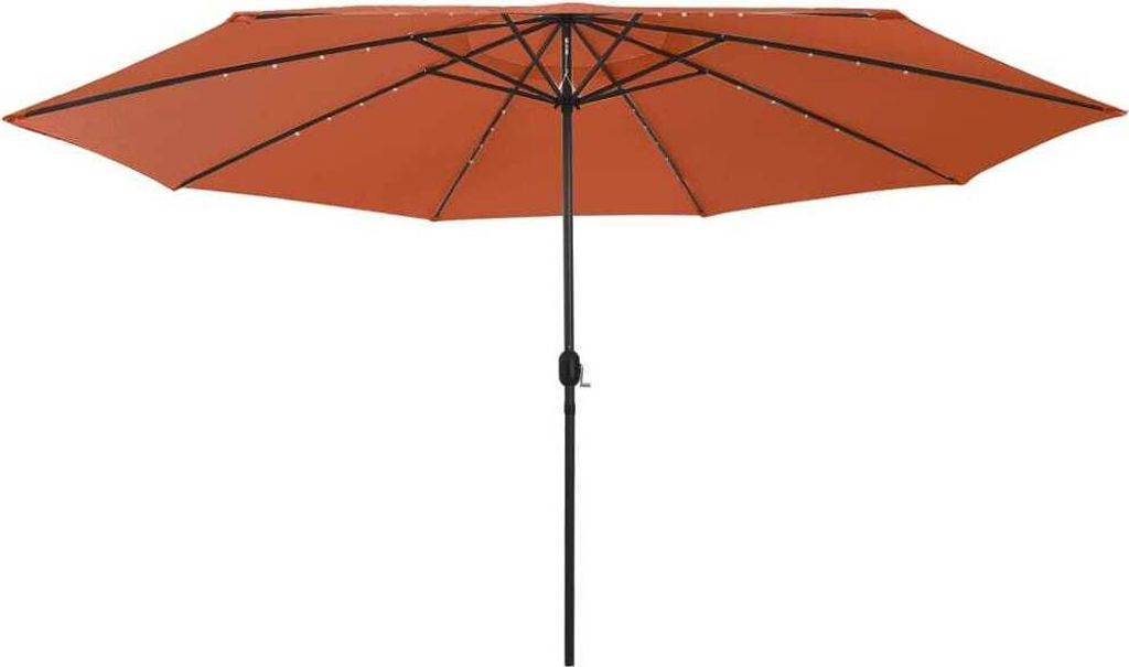 Sonnenschirm mit LED-Beleuchtung 400 cm Terrakotta