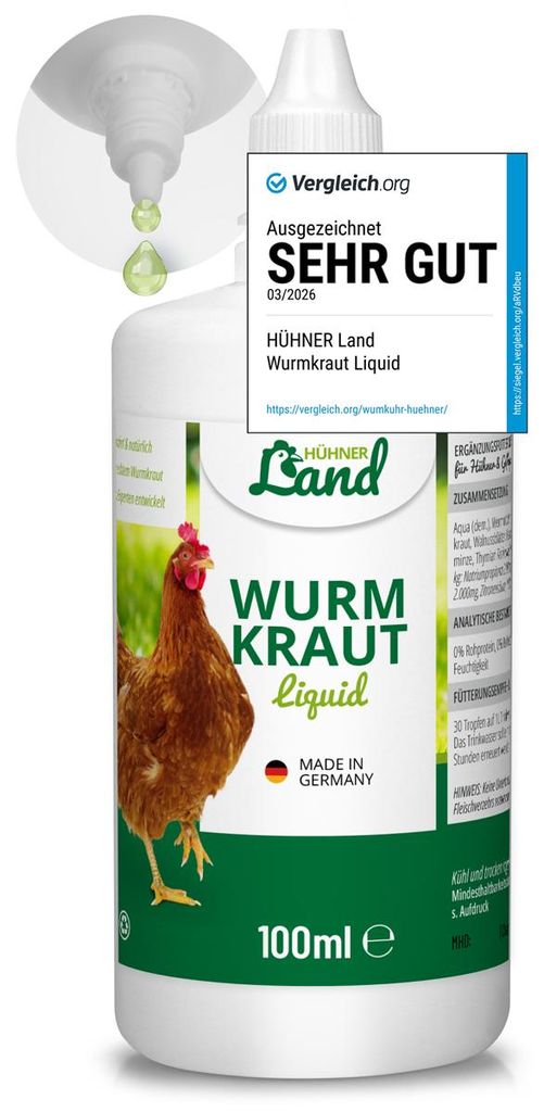HÜHNER Land Wurmkraut Liquid 100ml – für Hühner & Geflügel, Produktbild 