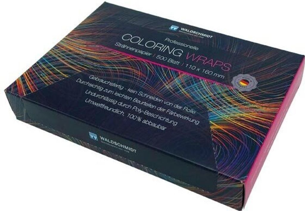 Coloring Wraps Strähnenpapier kurz 110x 160 500 Stück Produktbild 