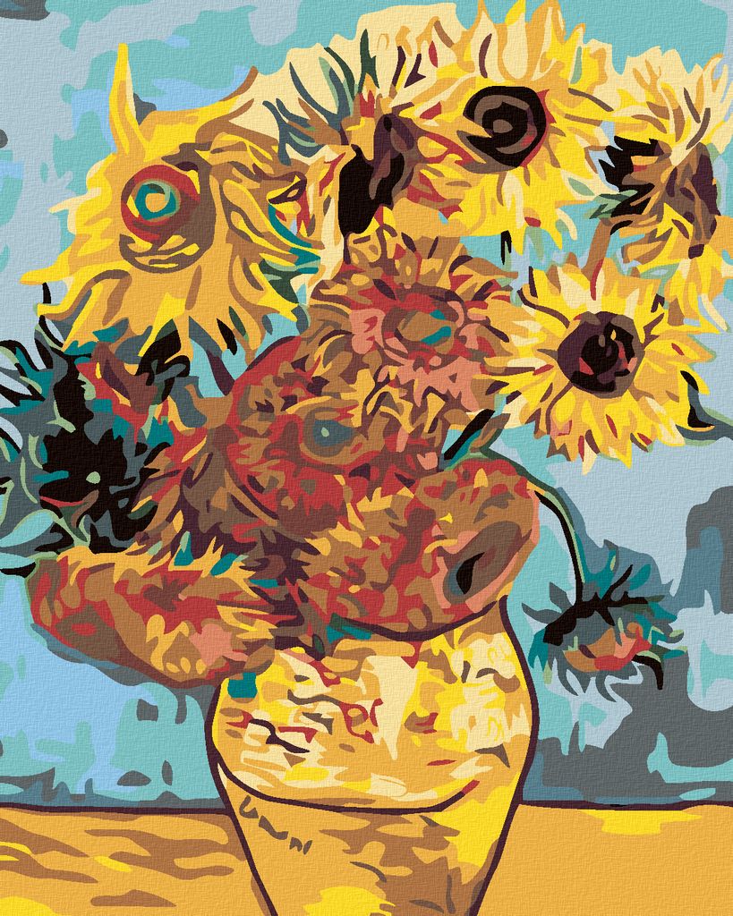 Diamondi - Diamond painting - SONNENBLUMEN (VAN GOGH), 40X50 cm, ohne Keilrahmen