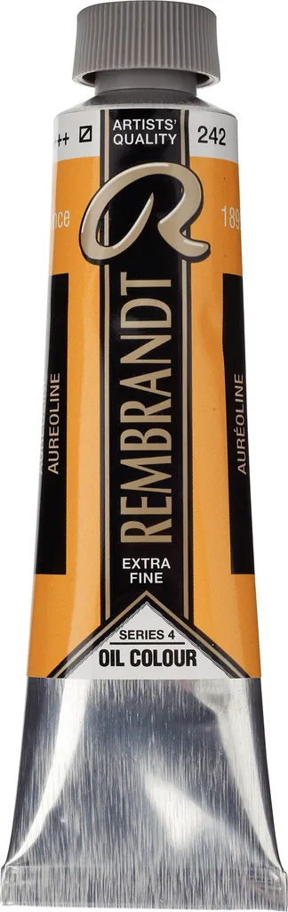 Éclat durable : Peinture à l'huile Rembrandt Aureolin 242 Tube de 40 ml
