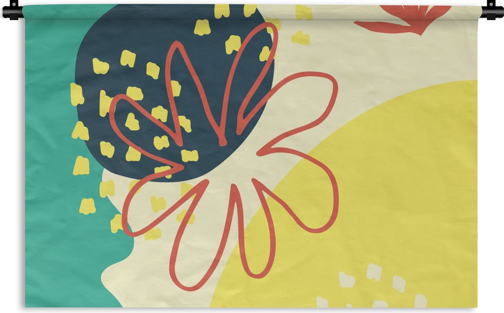 MuchoWow Wandteppich Wandbehang Sommer - Blume - Pastell 60x40 cm Tapisserie Dekoration Wandtuch - Wanddekorationen