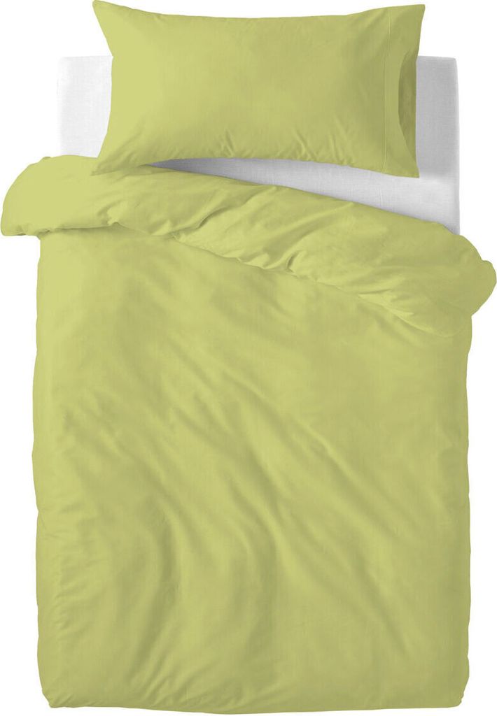 Basic Bettbezug set kinderbett 2 teiliges Grün 100x120 cm (Kinderbett) 100% Baumwolle Hergestellt in Europa
