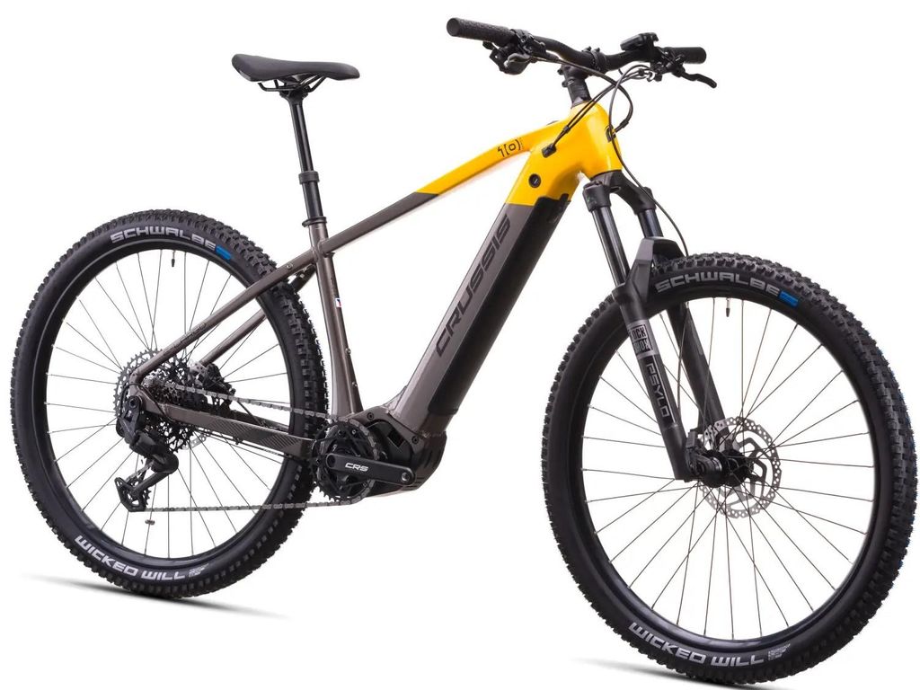 29 Zoll Herren E-bike Elektrofahrrad MTB Crussis 2026 Modell e-Largo 10.11-(894Wh) 24,85Ah 95Nm Rahmenhöhe 20"(51 cm) Grau/Gelb