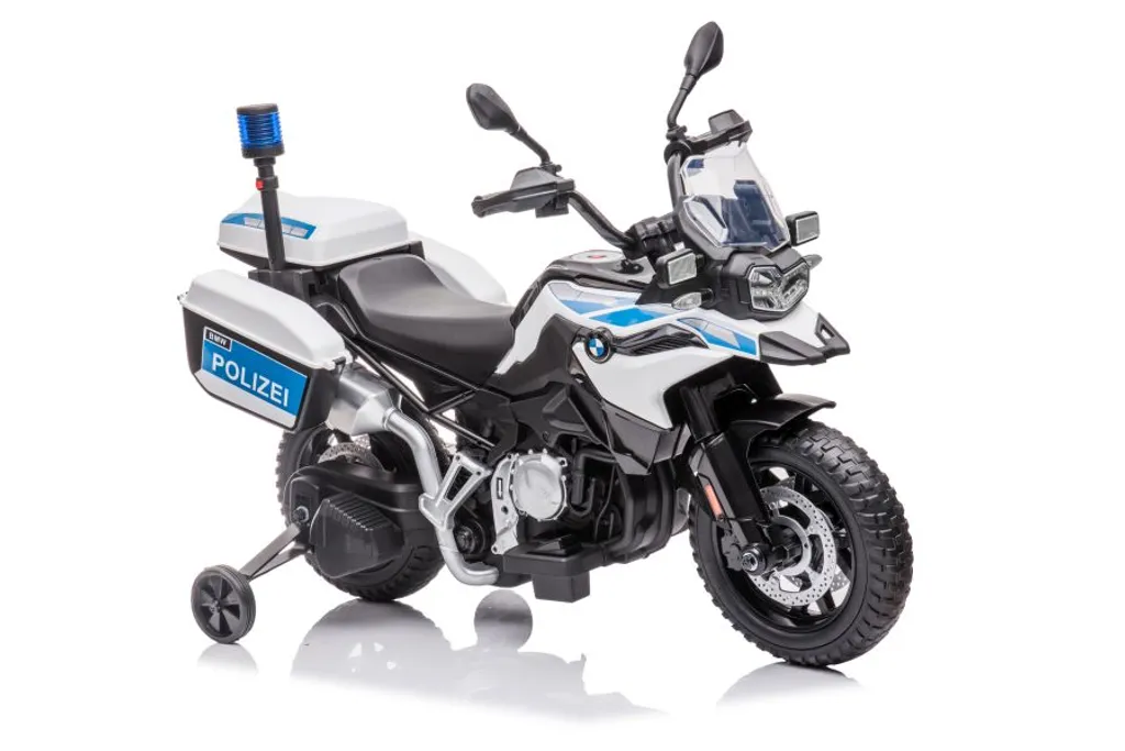 Moto de Police Électrique à Pile JT5002B Blanc - Jouet Enfant Premium