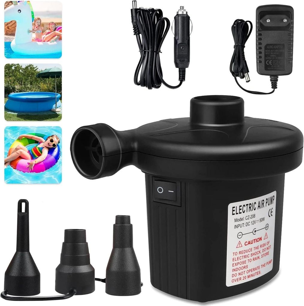 Schlauch Boot Pumpe Elektropumpe 2-in-1 - Elektrische Luftpumpe & Gebläse Für Schlauchboot & Luftmatratze Luftpumpe Luftmatratze