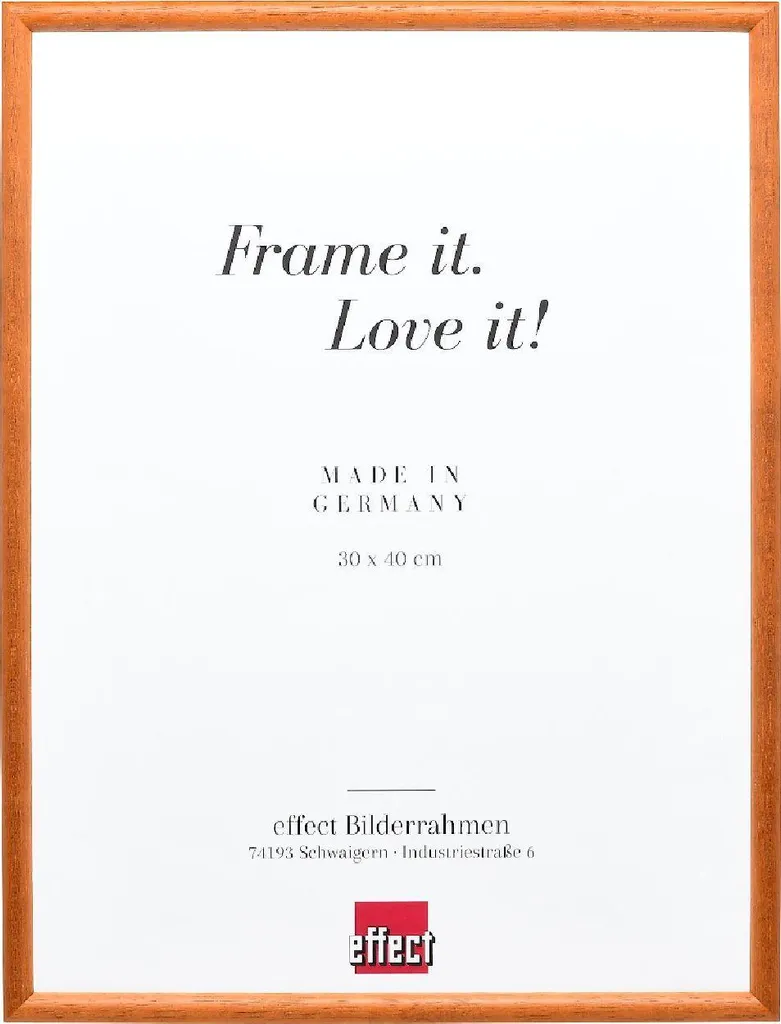 Cornice Museale 28x35 Legno Massello Nut Brown - Vetro Acrilico