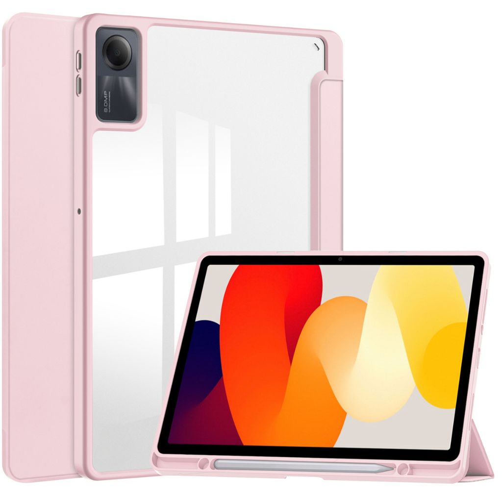 Case2go - Hülle kompatibel mit Xiaomi Redmi Pad SE (2023) - - Acryl Silikon Tablet Case Schutzhülle - Hellrosa