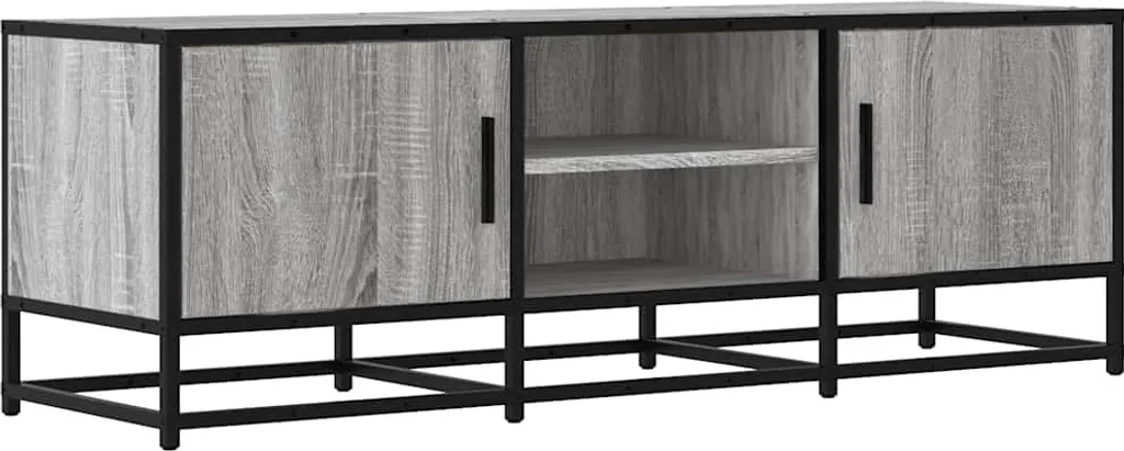Mobile TV grigio Sonoma 120x35x41 cm Materiale a base di legno e metallo