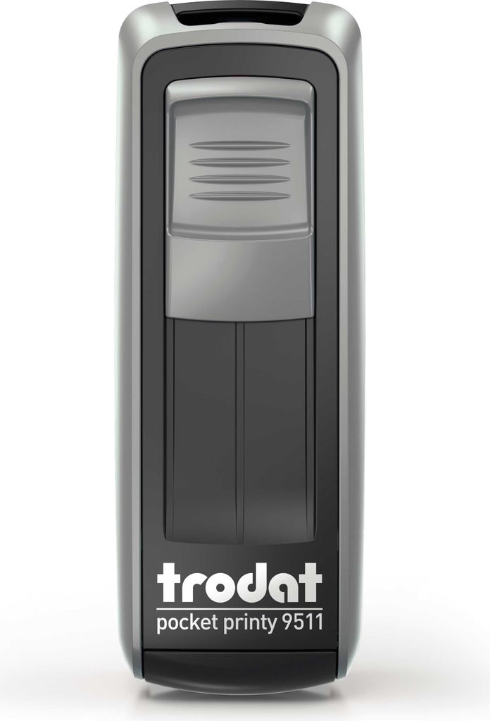 Pocket-Printy trodat 9511, 4zeilig, Gehäuse silber, Kissen Produktbild 