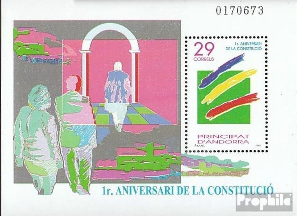 Briefmarken Andorra - Spanische Post 1994 Mi Block3 (kompl.Ausg.) postfrisch Referendum