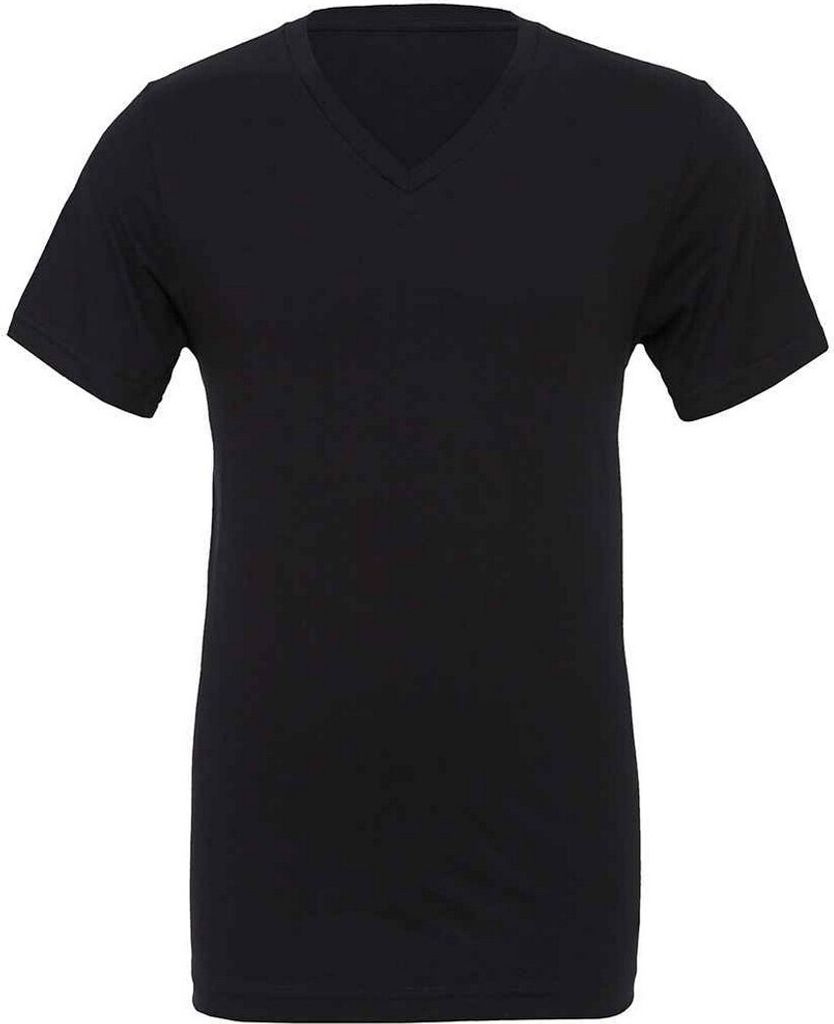 Bella + Canvas - T-Shirt V-Ausschnitt für Herren/Damen Uni RW9651 (M) (Schwarz)
