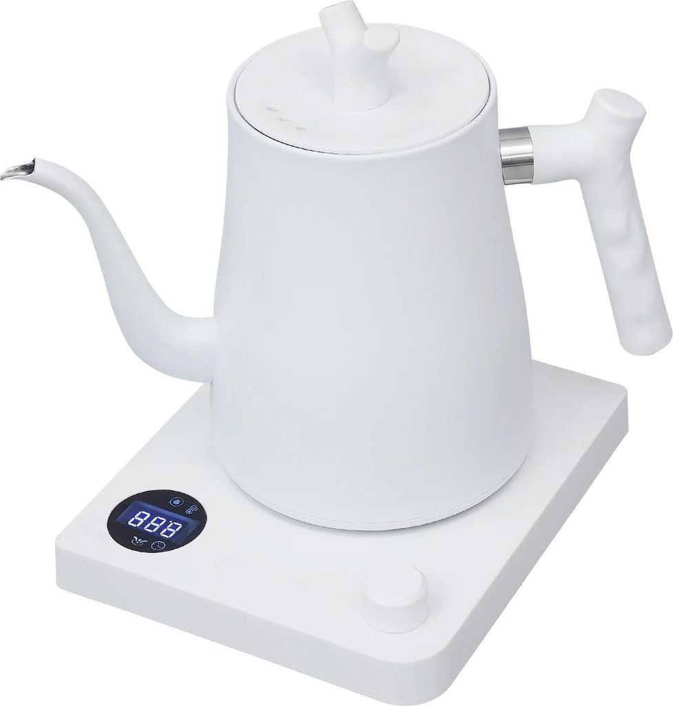 Wasserkocher - Elektrisch - 1 l Fassungsvermögen - 1 kW Leistung - 40–100 °C Temperaturbereich - LED Anzeige - Trockenlaufschutz - 3 Entlüftun...