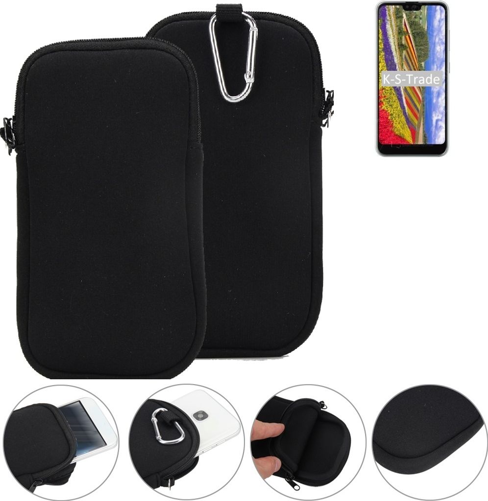 K-S-Trade Neopren-Hülle Handyhülle kompatibel mit Kyocera GRATINA KYV48 Schutzhülle Neoprenhülle Sleeve Schutz-Hülle Gürtel Tasche Case Holster
