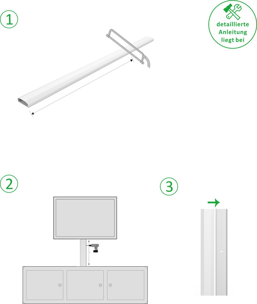 conecto Kabelkanal mit 3M Klebeband selbstklebend Produktbild 7