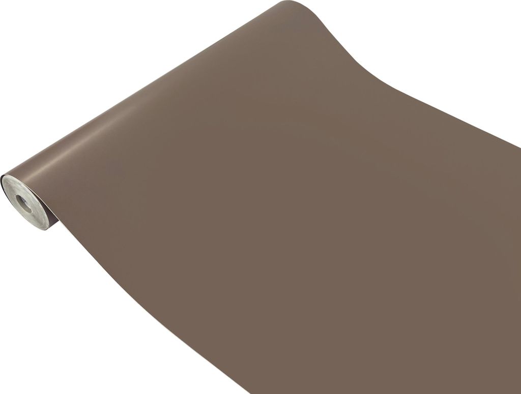 Klebefolie Möbel 45x990 cm - Grau/Braun Matt - Möbelfolie selbstklebend einfarbig - Folie für Möbel zur schnellen Renovierung von Türen, Tisch...