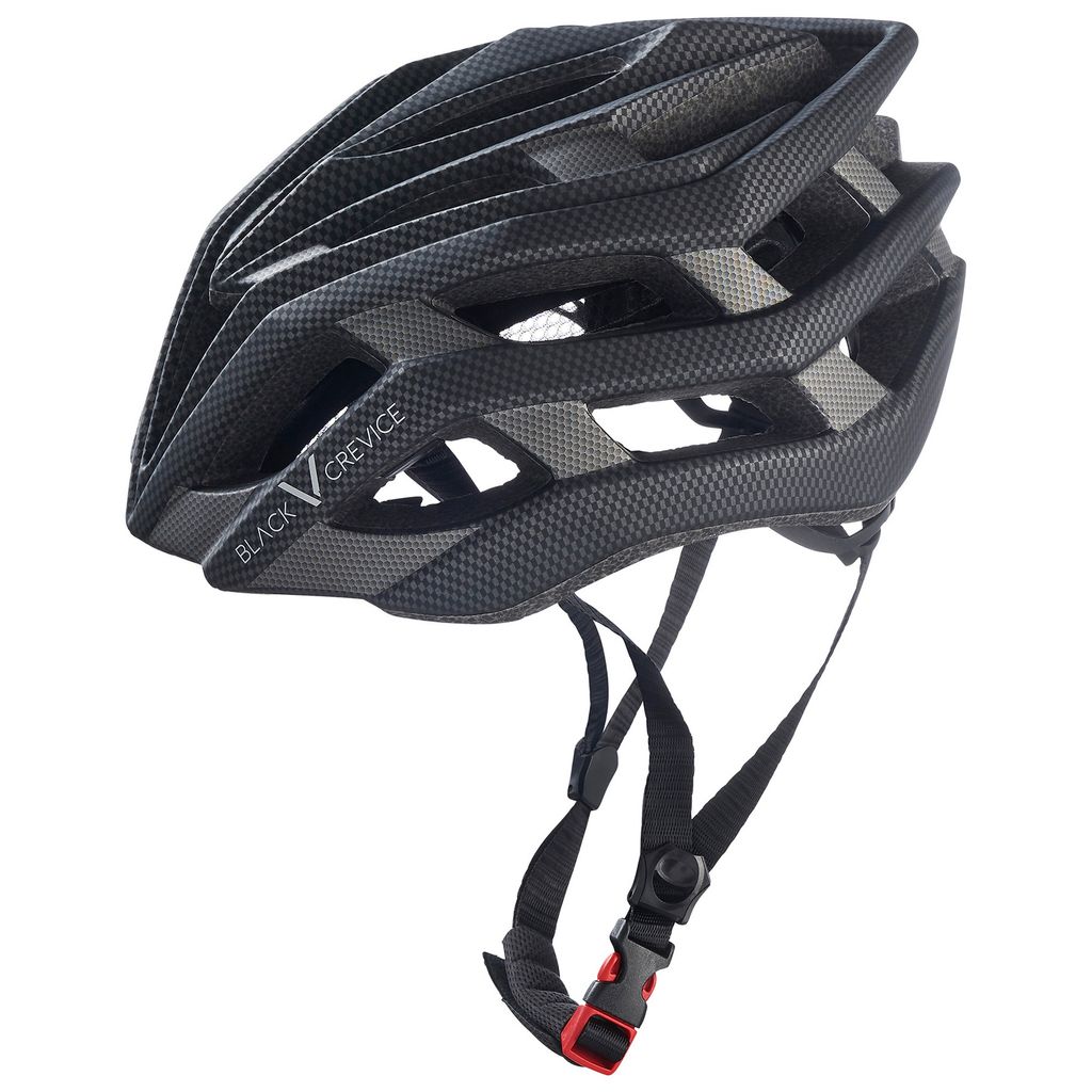 BLACK CREVICE - Damen & Herren Fahrradhelm - RACE | Farbe: Carbon | Größe: M (55-58 cm)