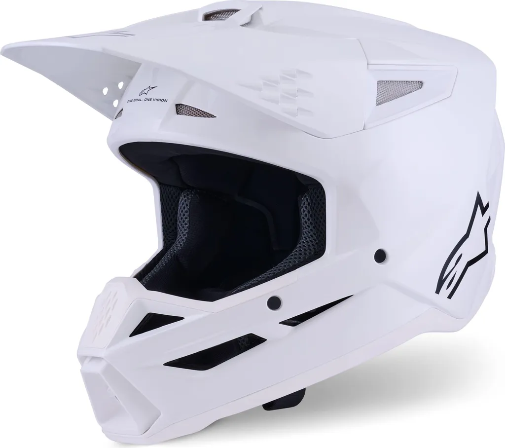 Casque Alpinestars S-M3 Solid Blanc Taille XL - Protection Tout-Terrain