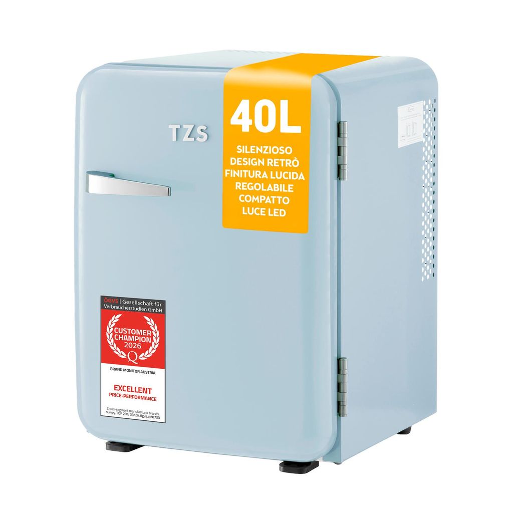 TZS First Austria - Mini frigo retrò da 40 L silenzioso - Immagine del prodotto 
