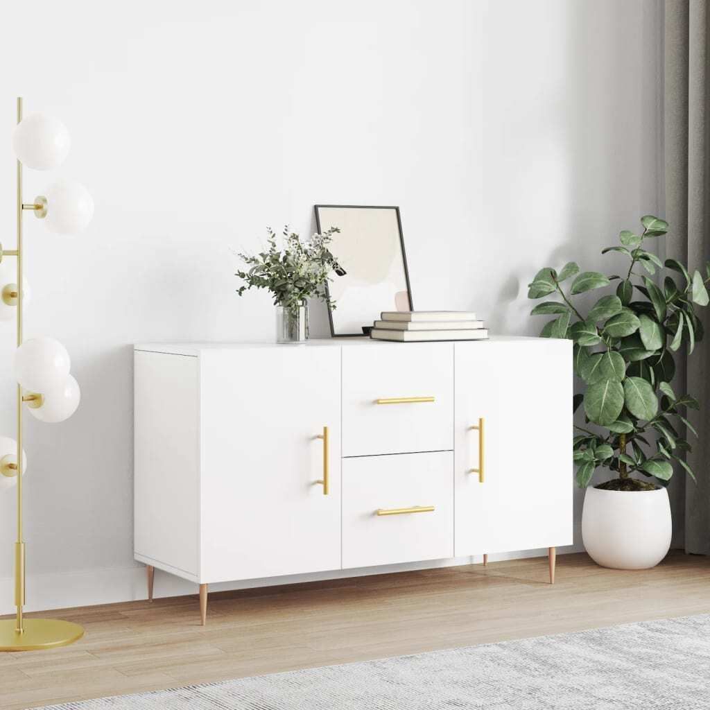 The Living Store Sideboard Weiß 100x36x60 cm Holzwerkstoff