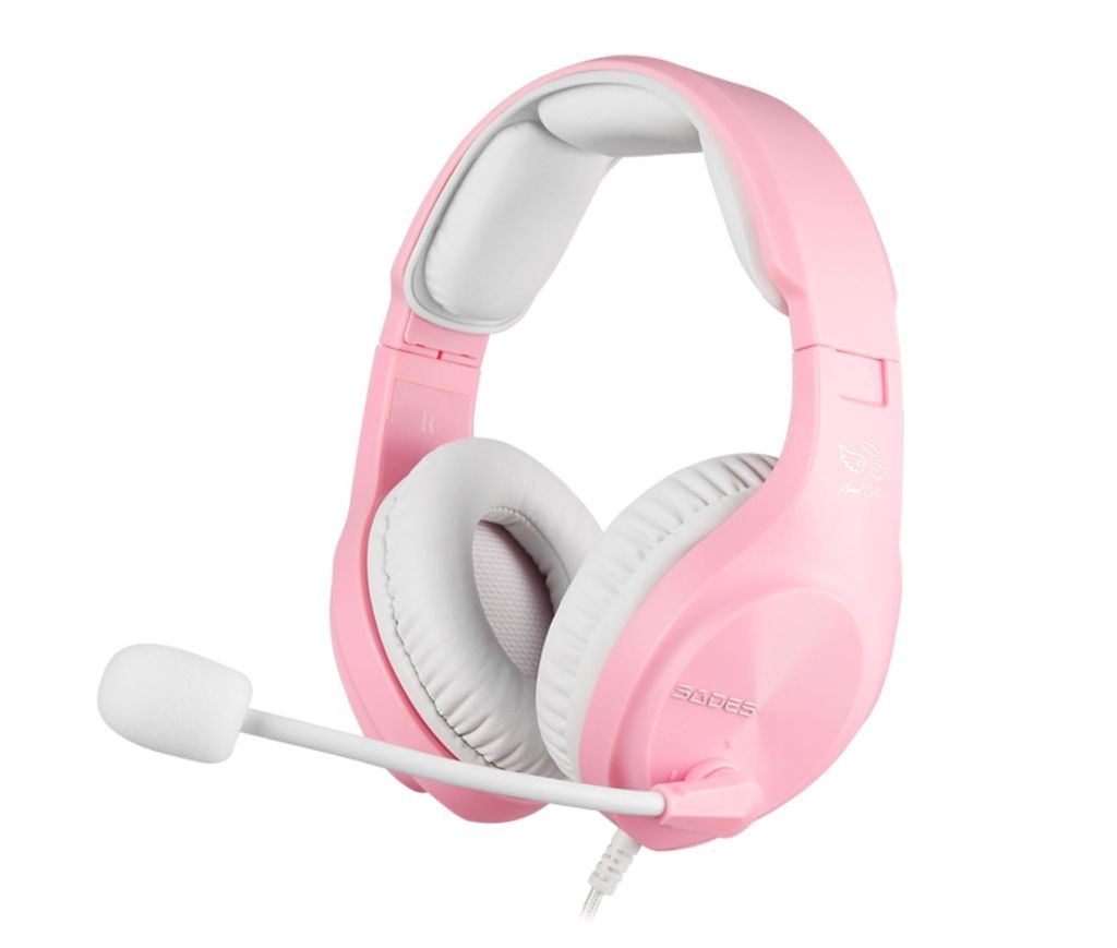 SADES A2 pink Gaming Headset, pink, 3,5 mm | PlayStation-Headsets