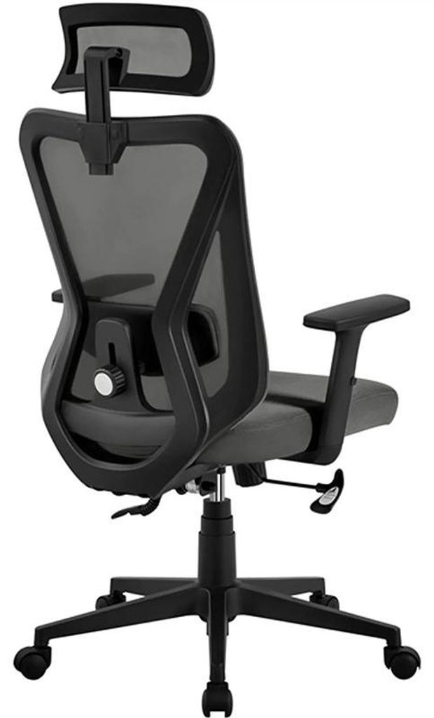 Sedia da ufficio ergonomica 614285, supporto lombare, nera Immagine del prodotto 
