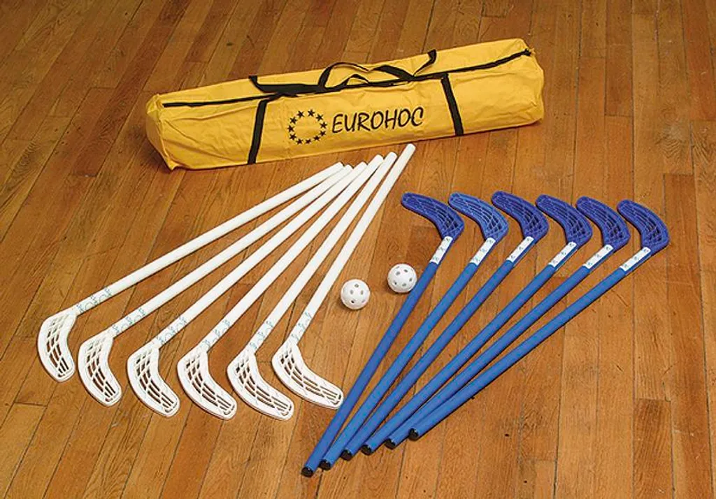 Set de hockey scolaire Eurohoc Club 90 cm avec crosses et accessoires