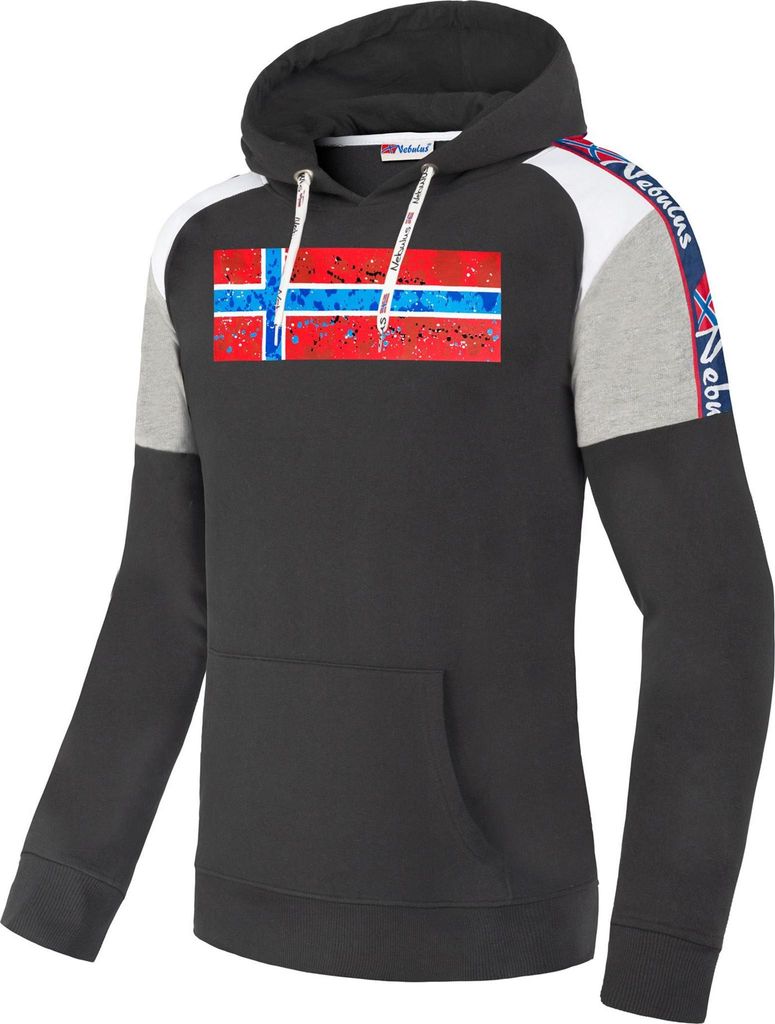 Nebulus Sweater NEBRASKA Herren, Hoody, praktischer Kapuzenpulli, P5867 - Herren, schwarz, XL