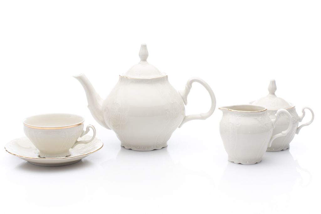 Thun 1794 Bernadotte, Teeservice, Goldstreifen, Elfenbein, Produktbild 