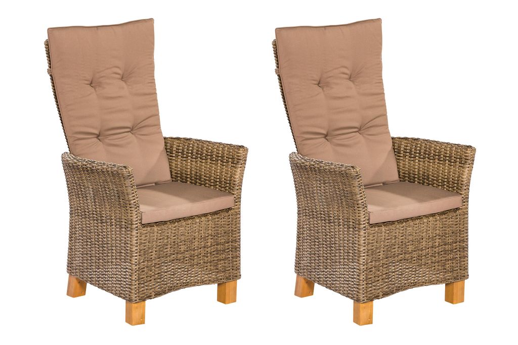 Merxx Gartensessel Toskana 2er Set, hohe Rückenlehne - Produktbild 