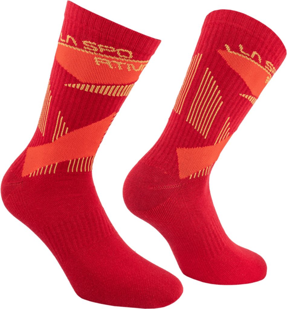 Outdoor Fun Socks, Climbing, Unisex, Socks, R25R24 Redwood/Mountain Red, S - La Sportiva