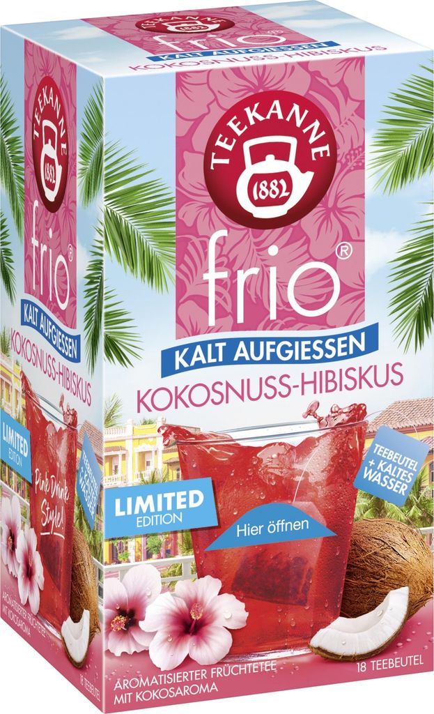 Teekanne frio Kokosnuss-Hibiskus 18x2,5g Produktbild 